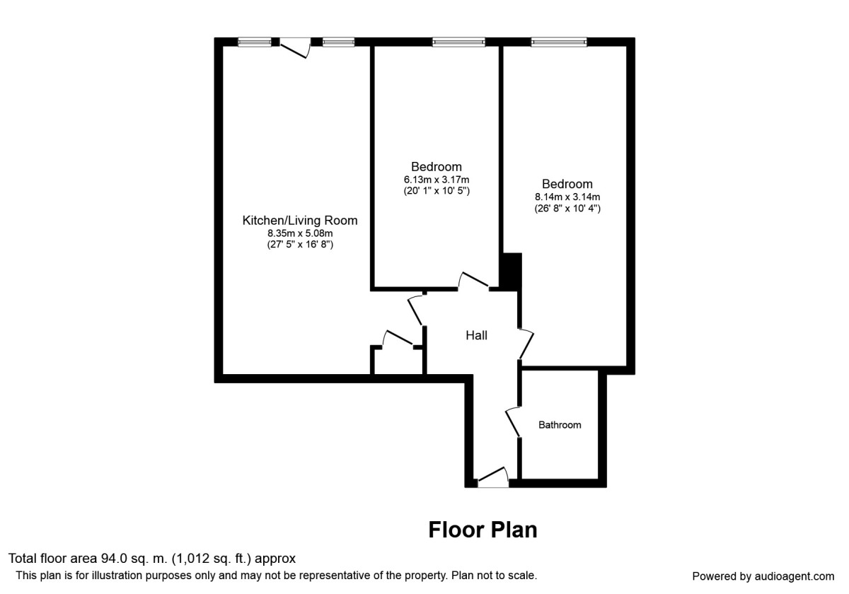 Floorplan of 2 bedroom Flat to rent, Church Street, Leicester, LE1