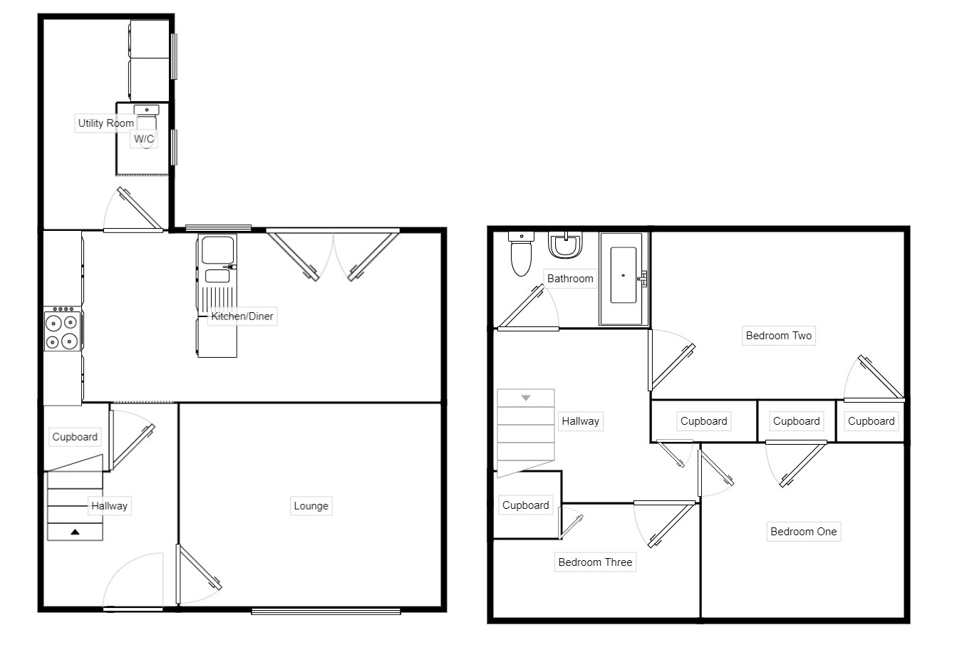 Floorplan of 3 bedroom Mid Terrace House to rent, Amyson Road, Leicester, Leicestershire, LE5