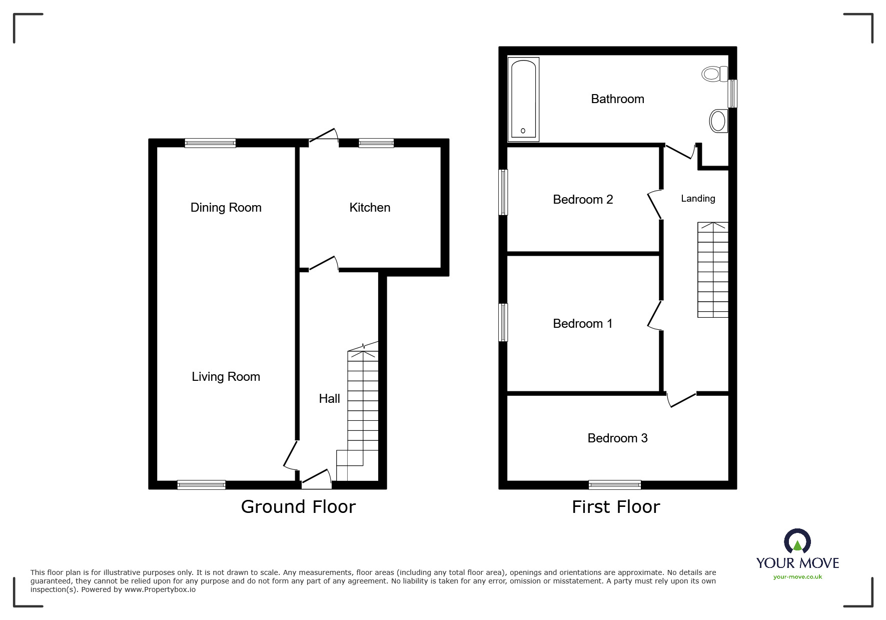 Floorplan of 3 bedroom Mid Terrace House to rent, Braunstone Lane, Leicester, Leicestershire, LE3