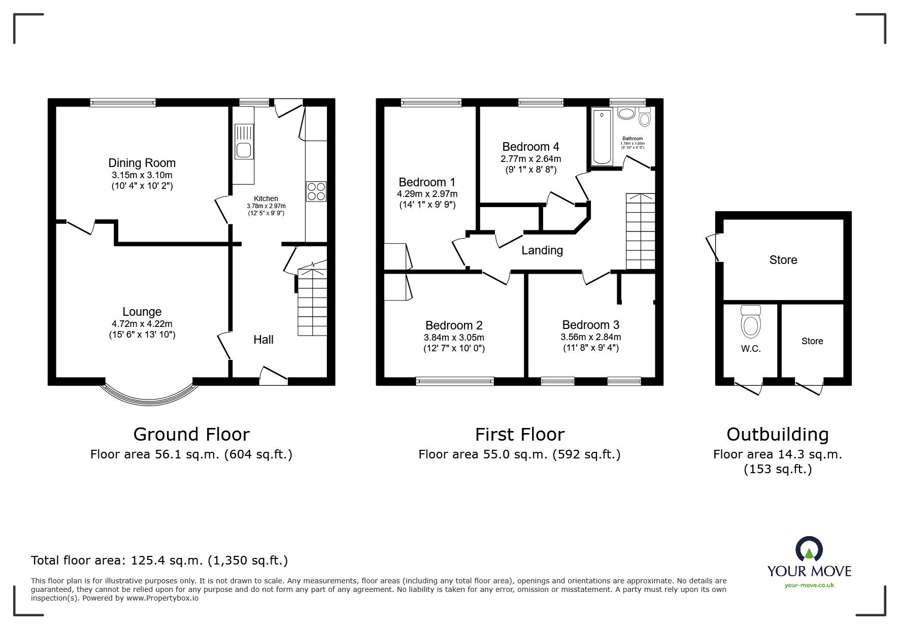 Floorplan of 4 bedroom Mid Terrace House for sale, New Parks Boulevard, Leicester, Leicestershire, LE3