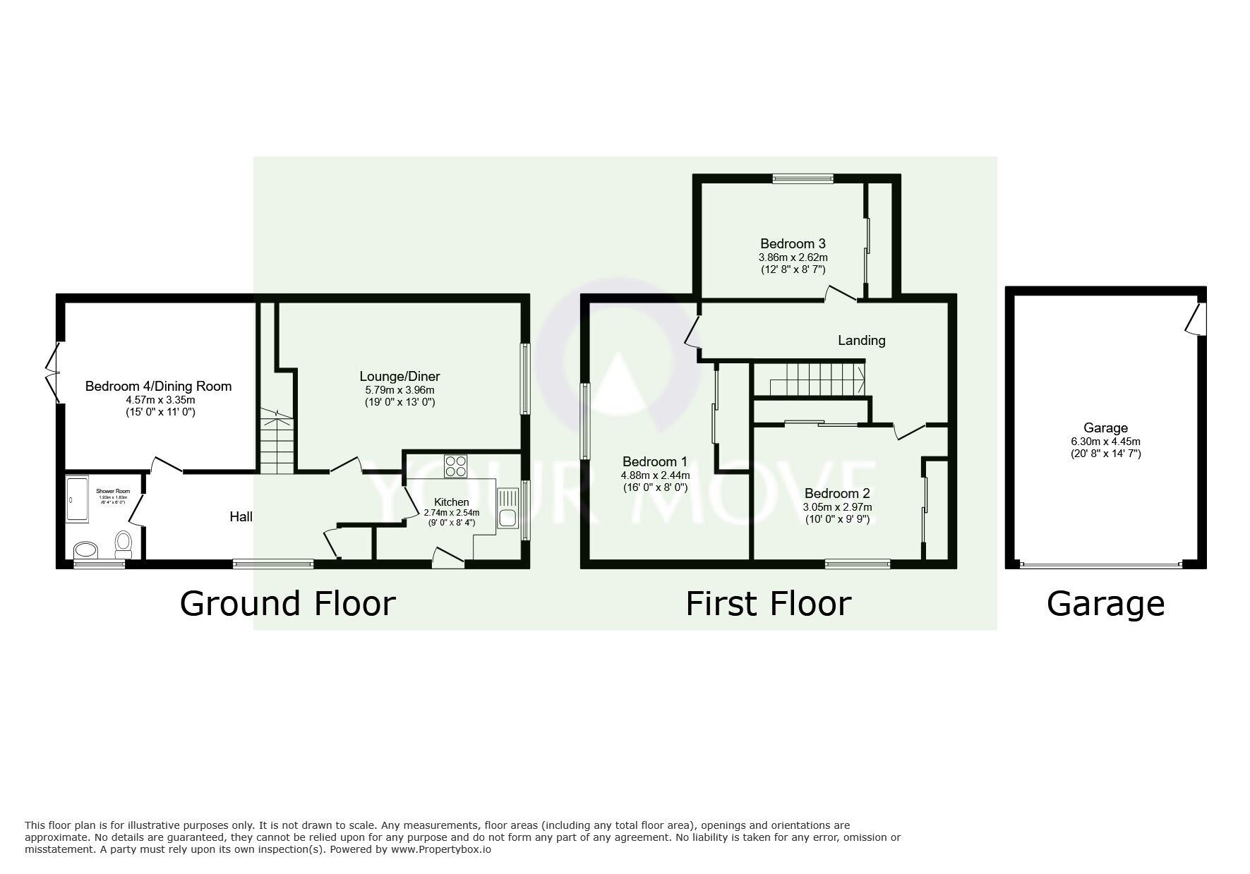 Floorplan of 3 bedroom Semi Detached House for sale, Fairestone Avenue, Glenfield, Leicestershire, LE3