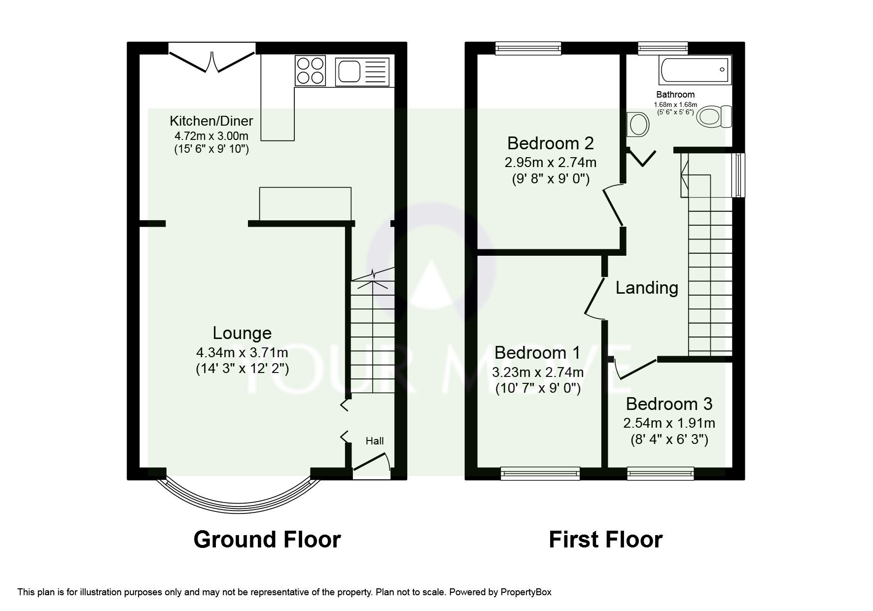Floorplan of 3 bedroom Semi Detached House to rent, Arden Avenue, Leicester, Leicestershire, LE3