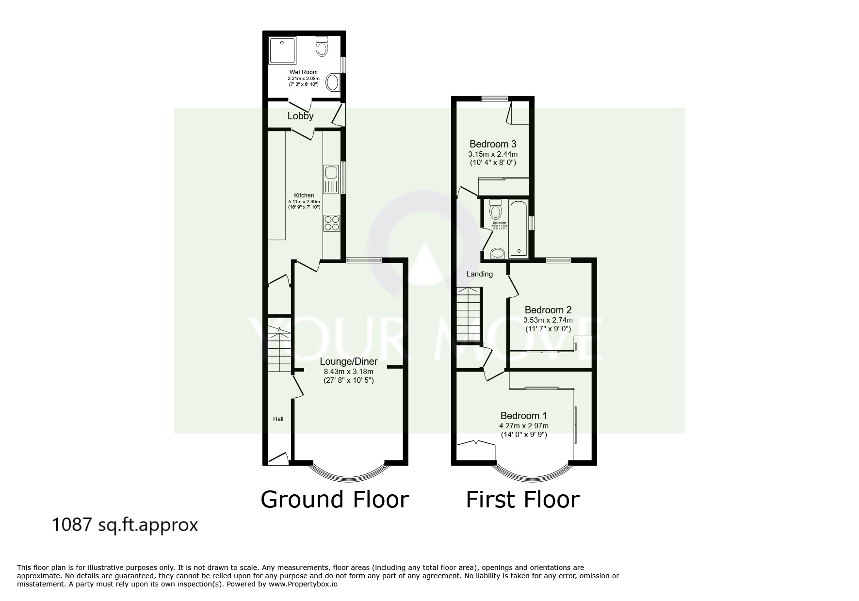 Floorplan of 3 bedroom Mid Terrace House for sale, Eastleigh Road, Leicester, Leicestershire, LE3