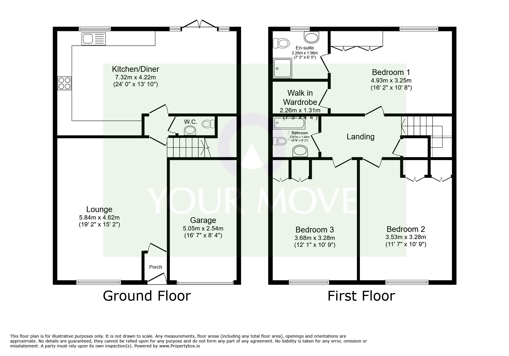 Floorplan of 3 bedroom Detached House for sale, Glen Park Avenue, Glenfield, Leicestershire, LE3
