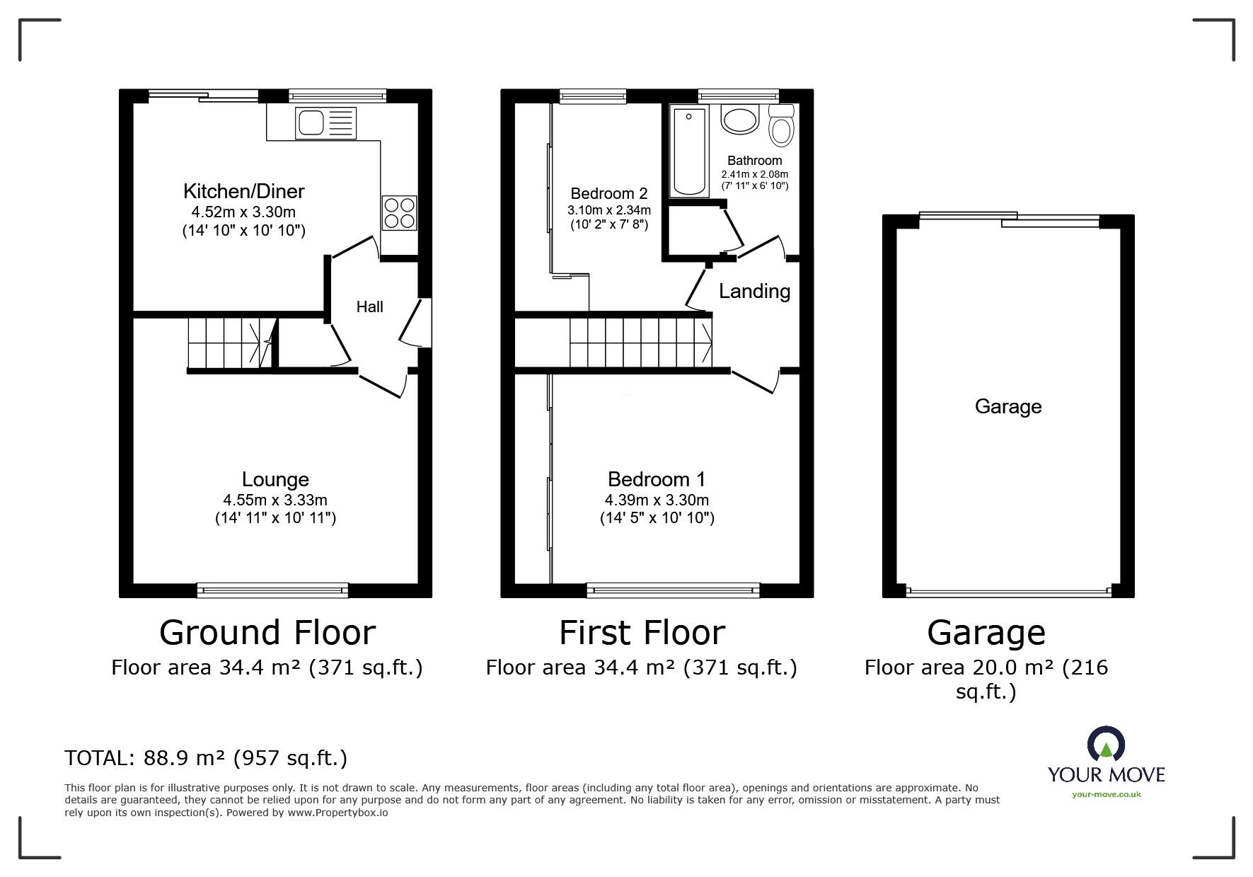 Floorplan of 2 bedroom Semi Detached House for sale, Keepers Walk, Leicester, LE4