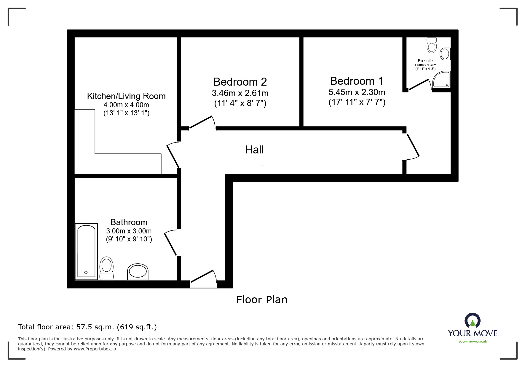Floorplan of 2 bedroom Flat to rent, Chatham Street, Leicester, Leicestershire, LE1