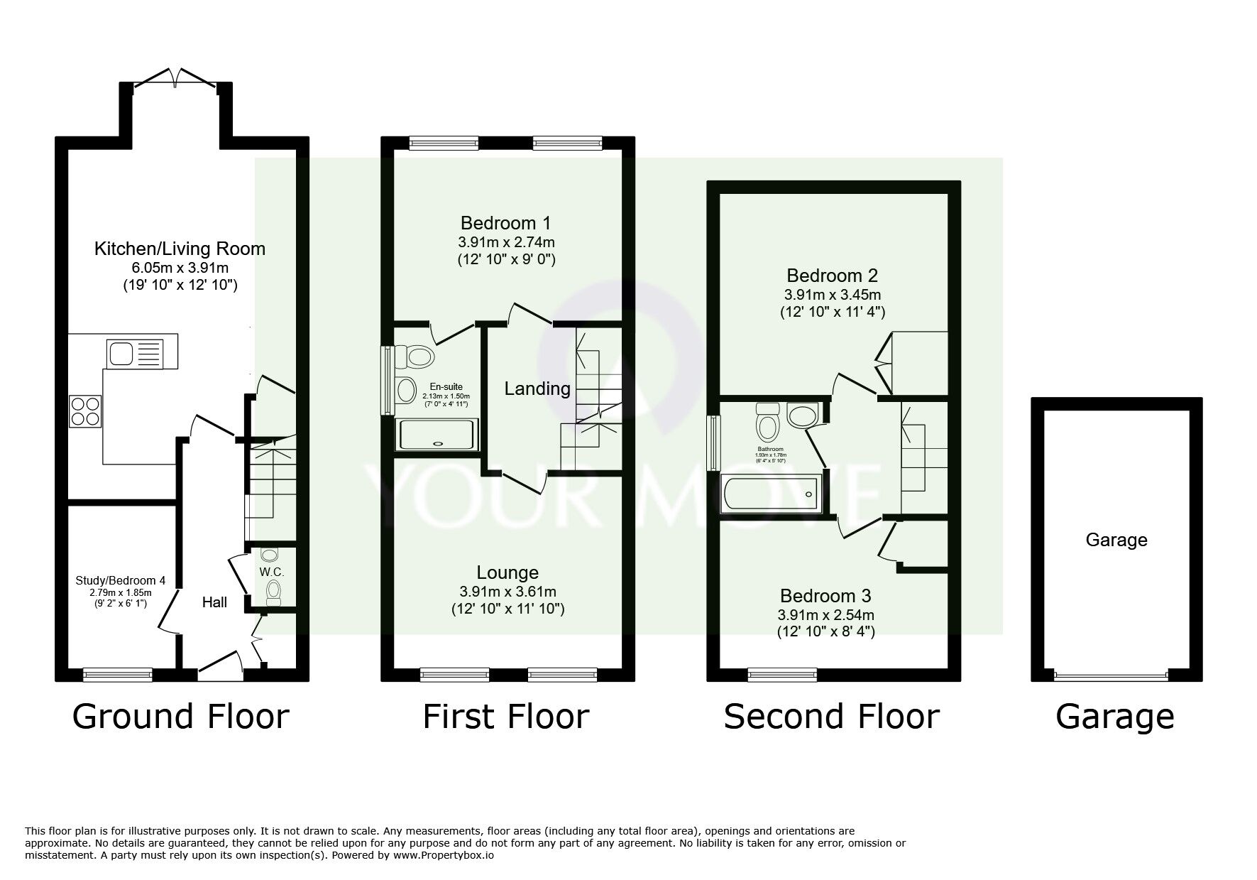 Floorplan of 4 bedroom Semi Detached House for sale, Birch Lane, Glenfield, Leicestershire, LE3