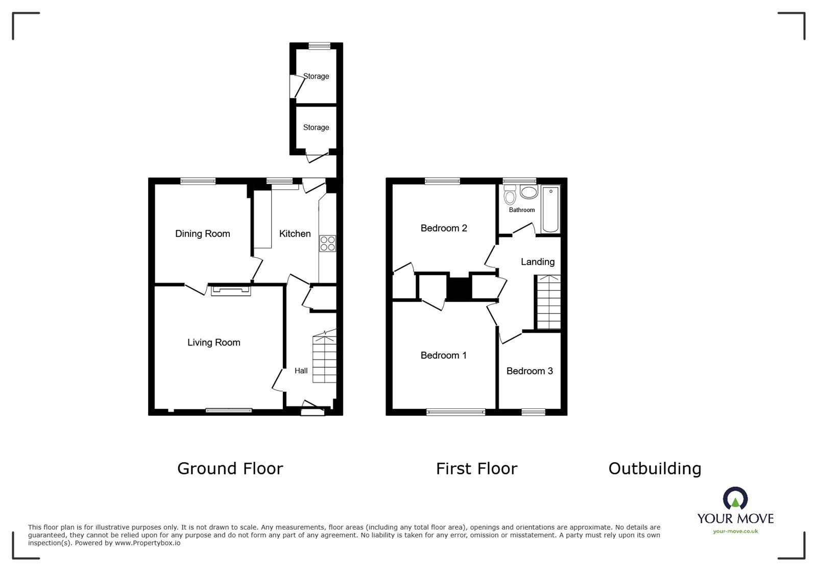 Floorplan of 3 bedroom Mid Terrace House for sale, Howden Road, Leicester, Leicestershire, LE2