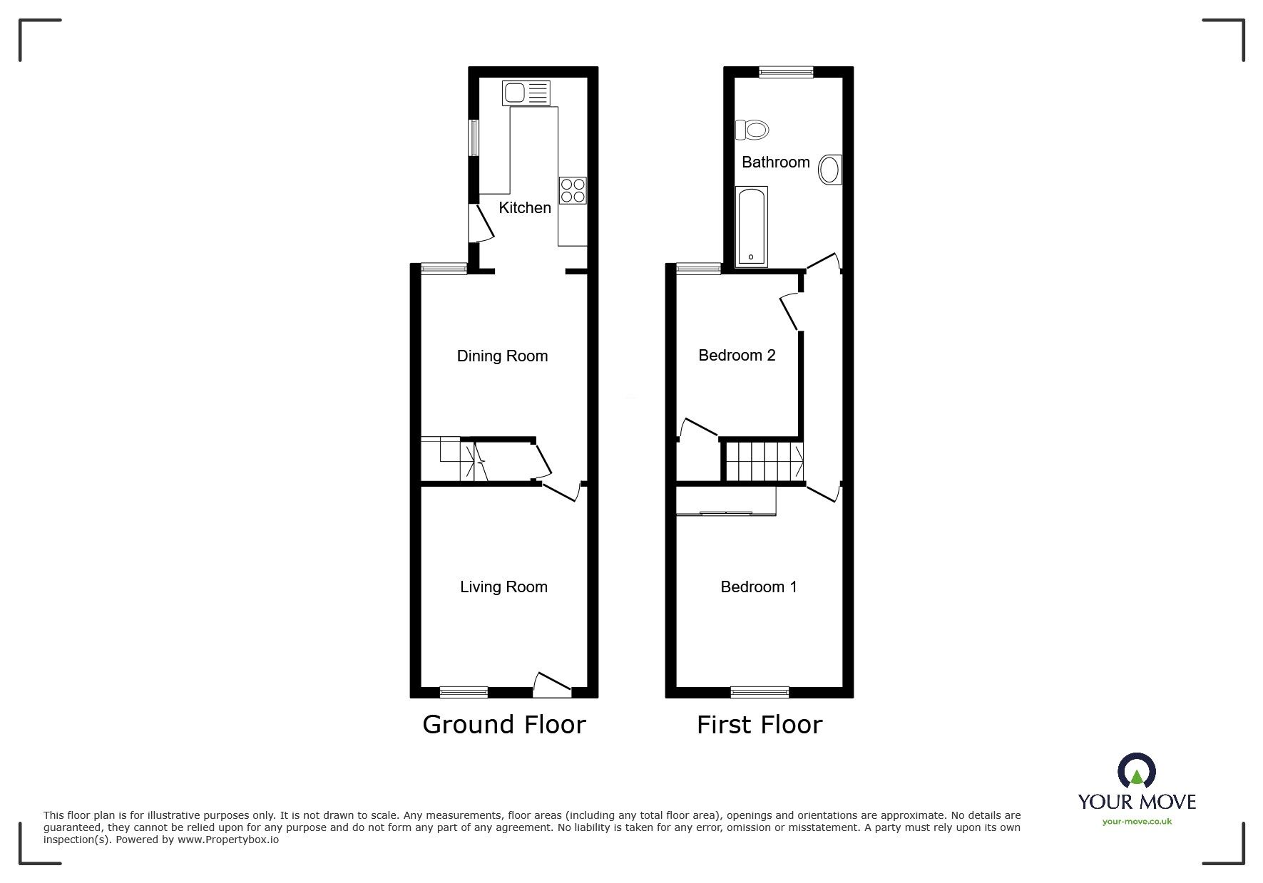 Floorplan of 2 bedroom Mid Terrace House for sale, Asfordby Street, Leicester, LE5