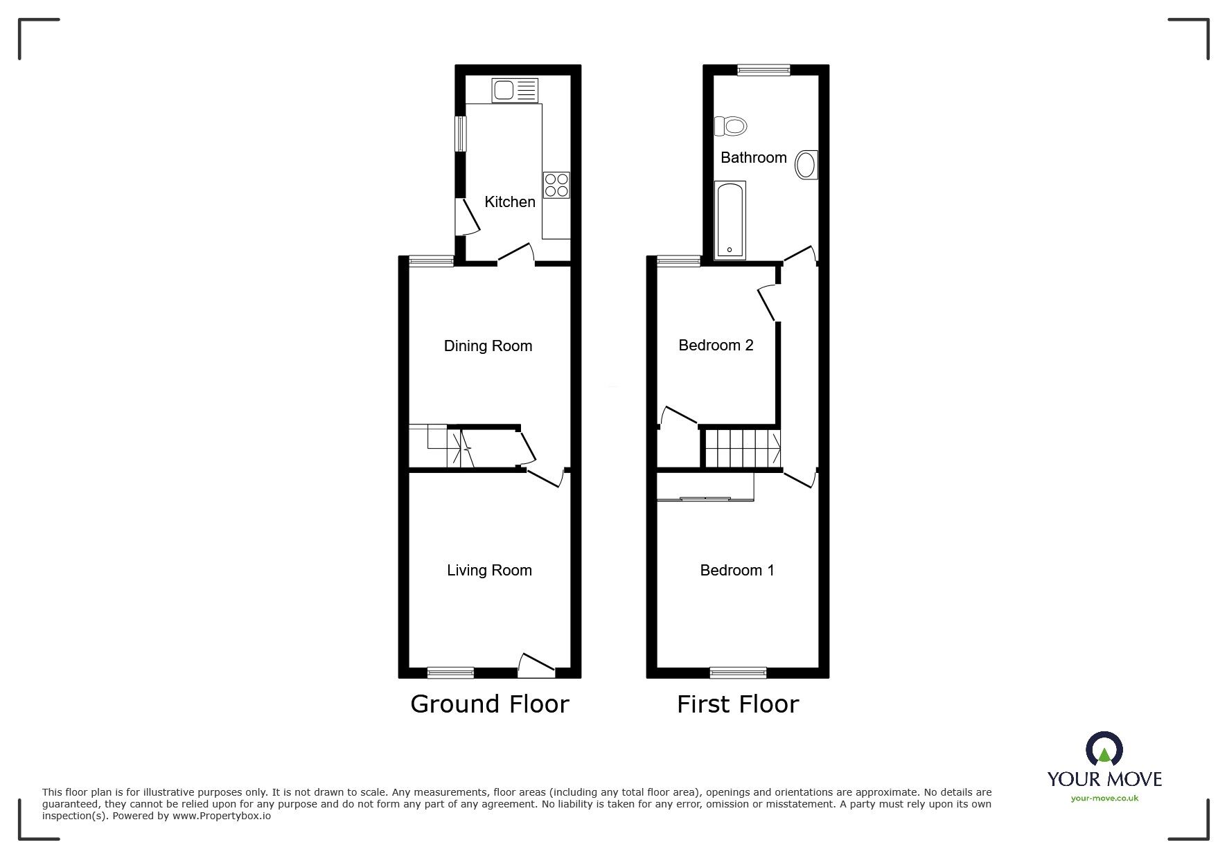 Floorplan of 2 bedroom Mid Terrace House for sale, Asfordby Street, Leicester, LE5
