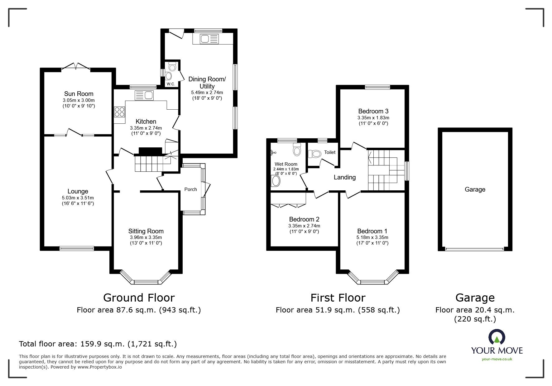 Floorplan of 3 bedroom Semi Detached House for sale, Kirkland Road, Leicester, Leicestershire, LE3