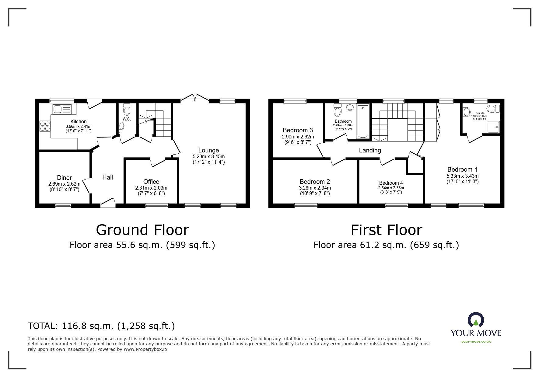 Floorplan of 4 bedroom Mid Terrace House for sale, Larchmont Road, Leicester, LE4