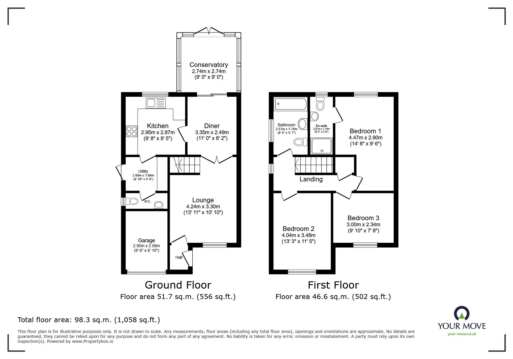 Floorplan of 3 bedroom Detached House for sale, Cottage Farm Close, Braunstone, Leicestershire, LE3