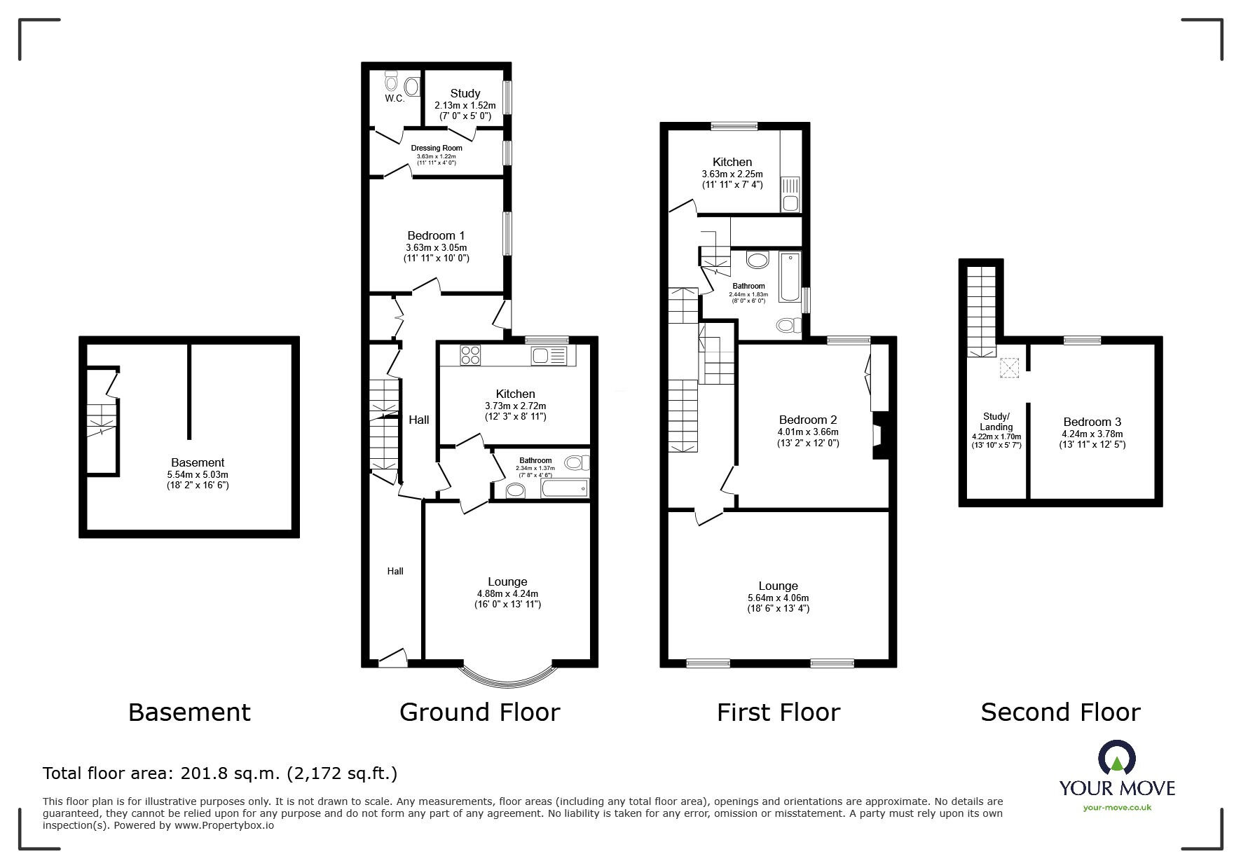 Floorplan of 3 bedroom Mid Terrace House for sale, Turner Street, Leicester, Leicestershire, LE1