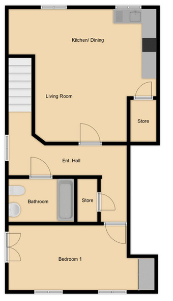 Floorplan of 1 bedroom  Flat to rent, Chamberhouse Crescent, Hampton Woods, Cambridgeshire, PE7