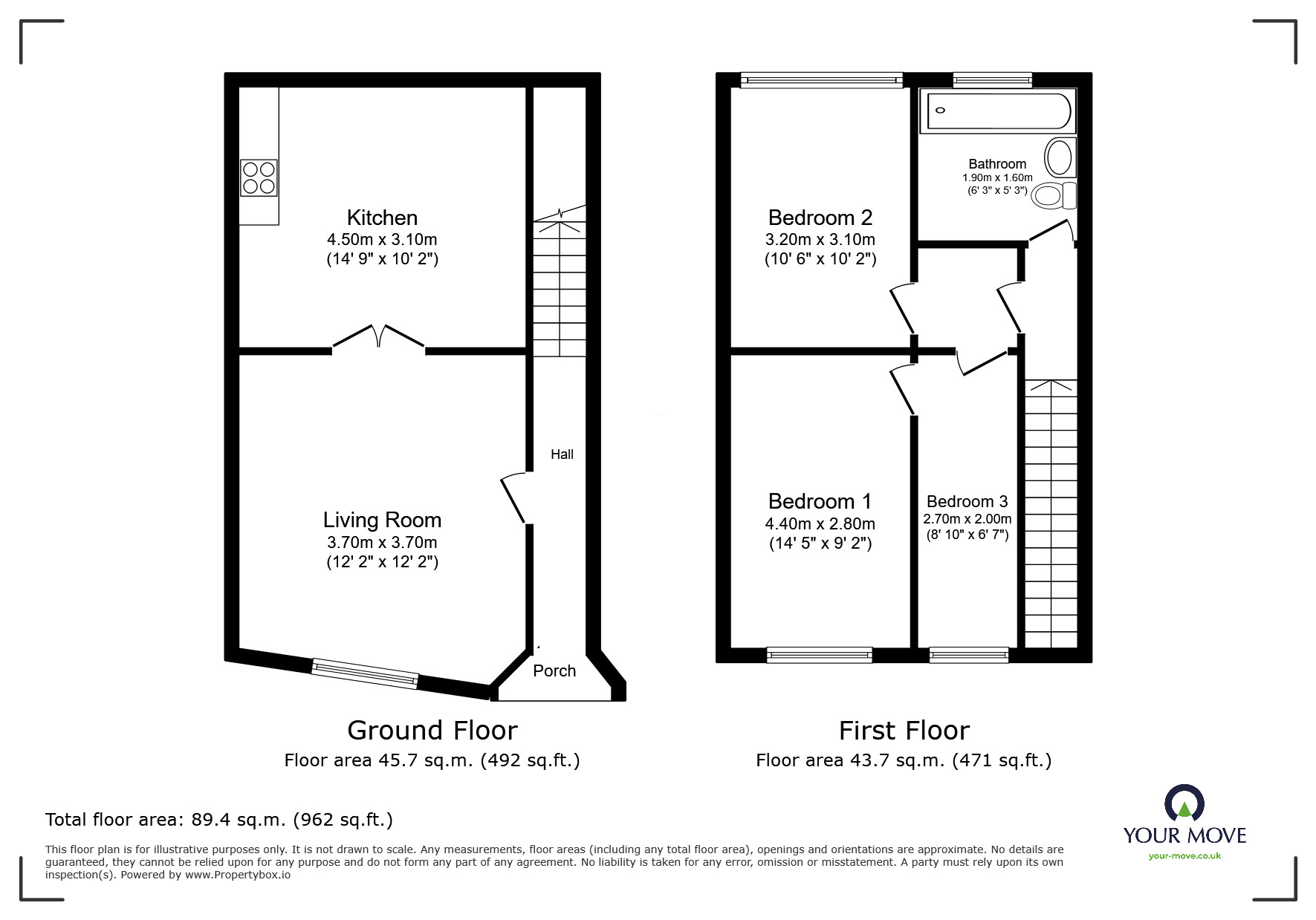 Floorplan of 3 bedroom Semi Detached House to rent, Saffron Lane, Leicester, Leicestershire, LE2
