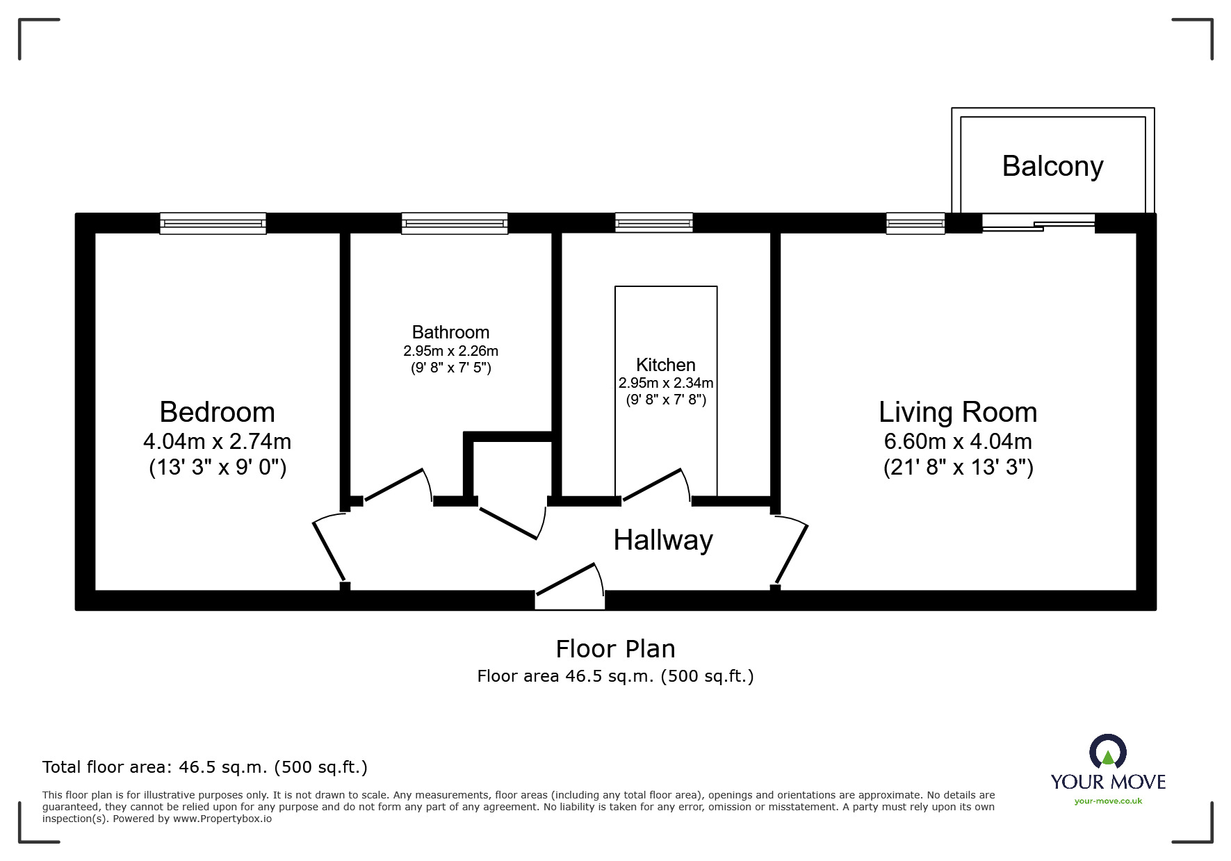 Floorplan of 1 bedroom  Flat for sale, Watkin Road, Leicester, Leicestershire, LE2