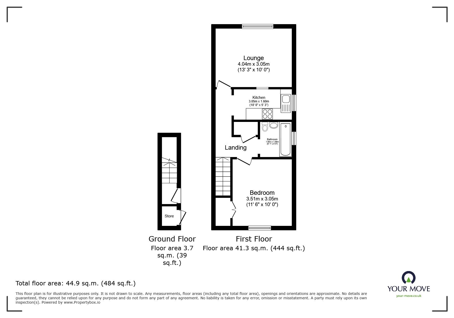Floorplan of 1 bedroom  Flat for sale, Warren View, Leicester, Leicestershire, LE4