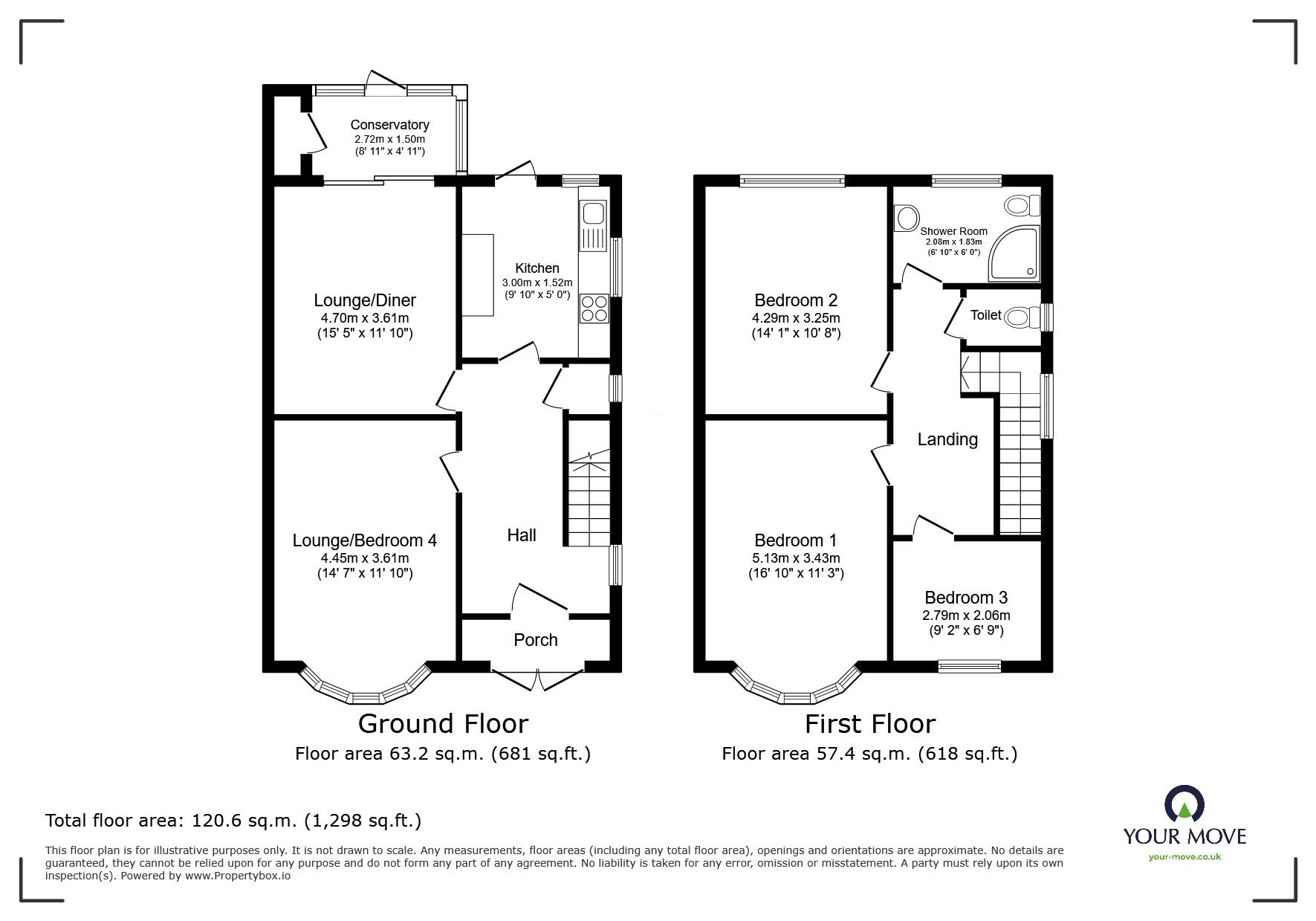 Floorplan of 3 bedroom Semi Detached House for sale, Welford Road, Leicester, Leicestershire, LE2