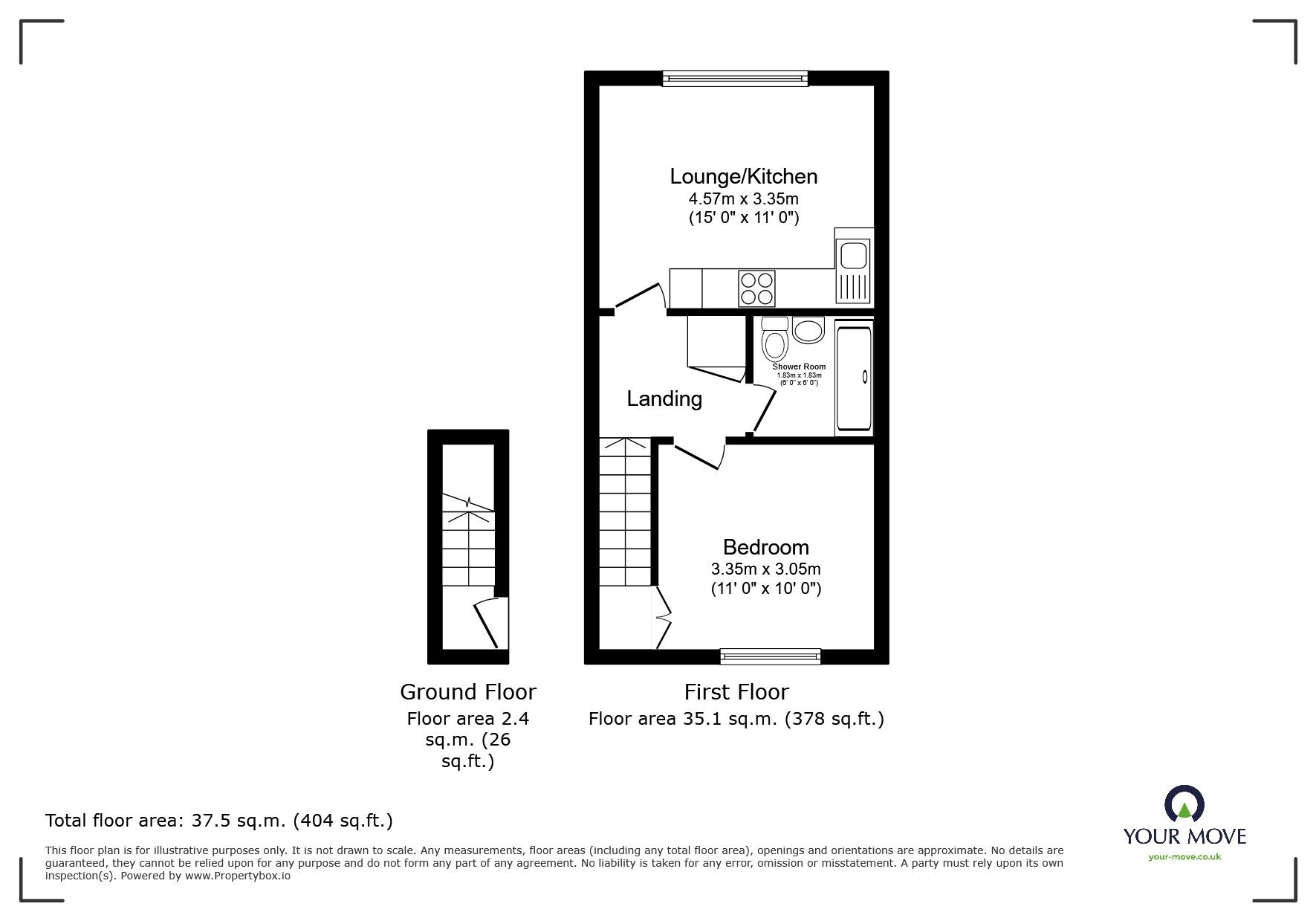 Floorplan of 1 bedroom  Flat for sale, Blackthorn Drive, Leicester, Leicestershire, LE4