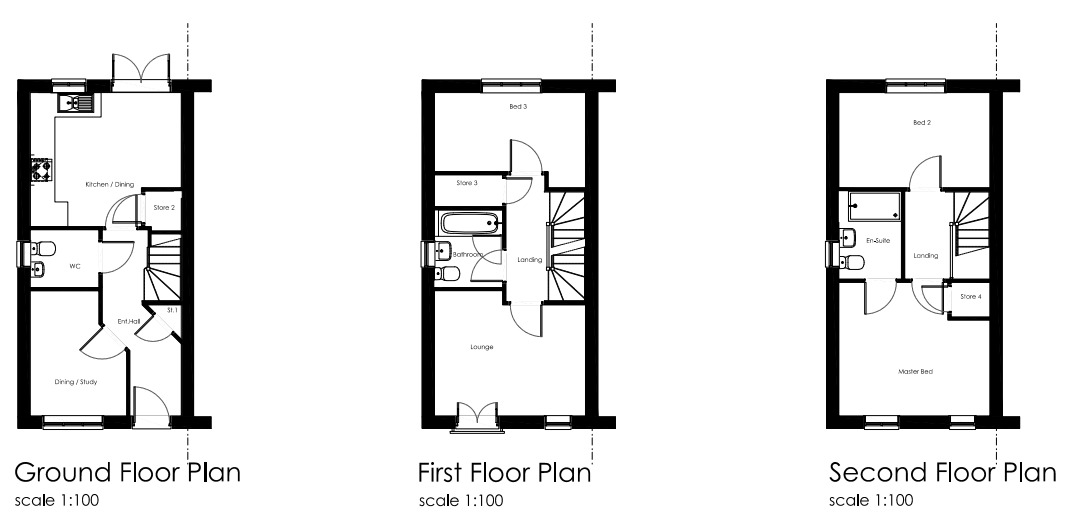 Floorplan of 3 bedroom  House to rent, Chamberhouse Crescent, Hampton Woods, Cambridgeshire, PE7