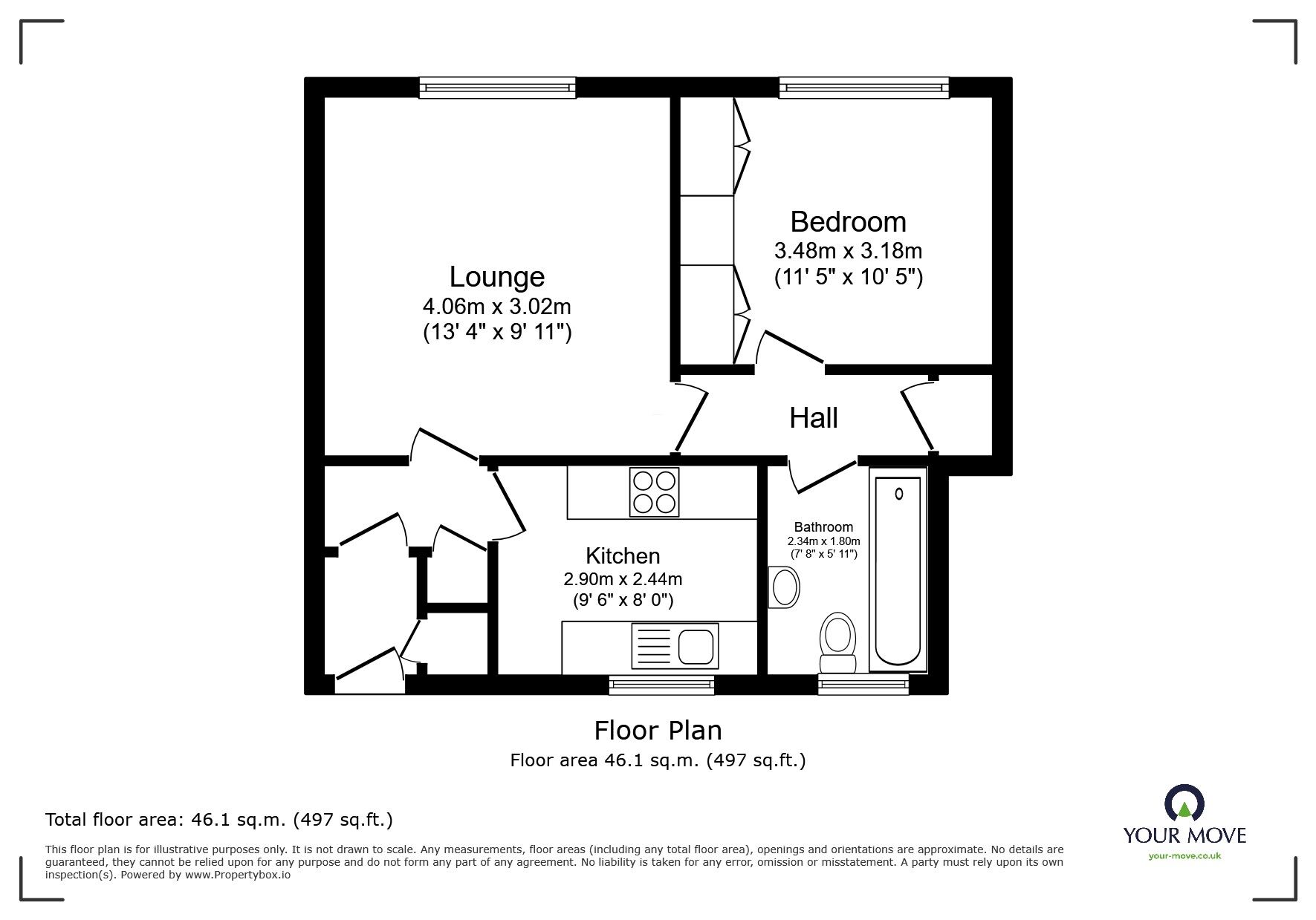 Floorplan of 1 bedroom  Flat for sale, Manitoba Road, Leicester, LE1