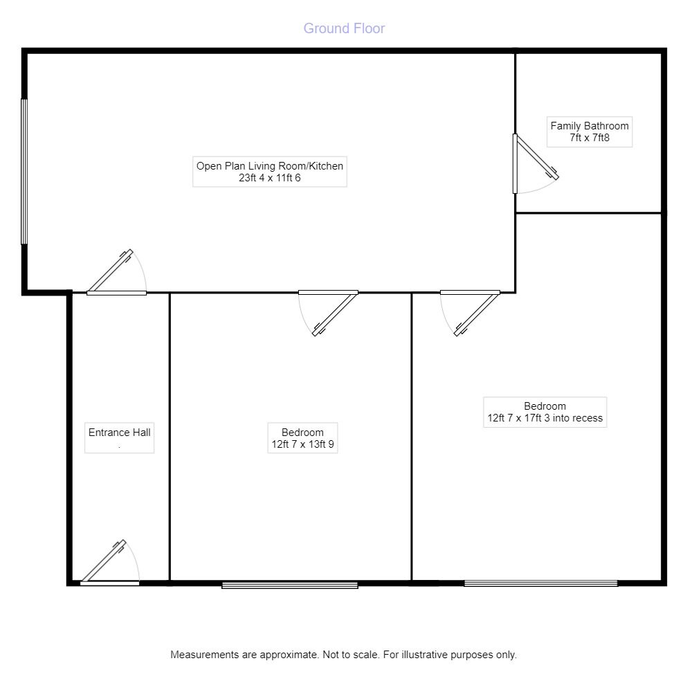 Floorplan of 2 bedroom  Flat to rent, Leicester Road, Enderby, Leicestershire, LE19