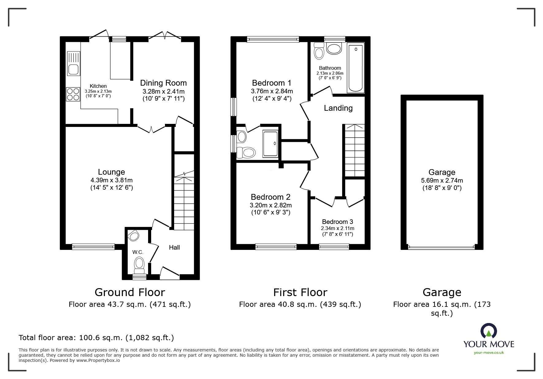 Floorplan of 3 bedroom End Terrace House for sale, Carty Road, Hamilton, Leicestershire, LE5