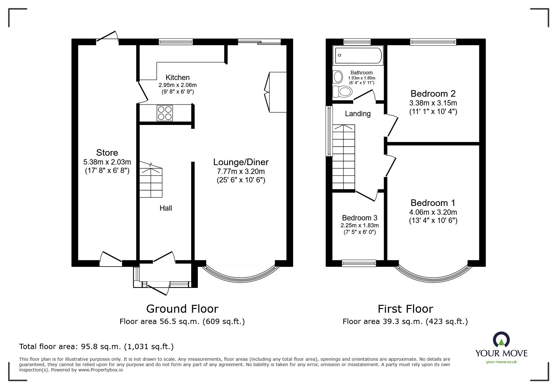 Floorplan of 3 bedroom Semi Detached House for sale, Cleveleys Avenue, Leicester, Leicestershire, LE3