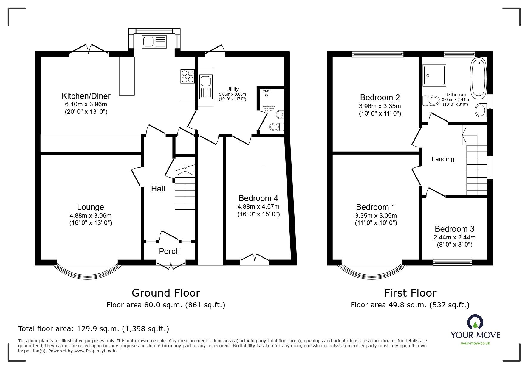 Floorplan of 4 bedroom Detached House for sale, Dumbleton Avenue, Leicester, Leicestershire, LE3