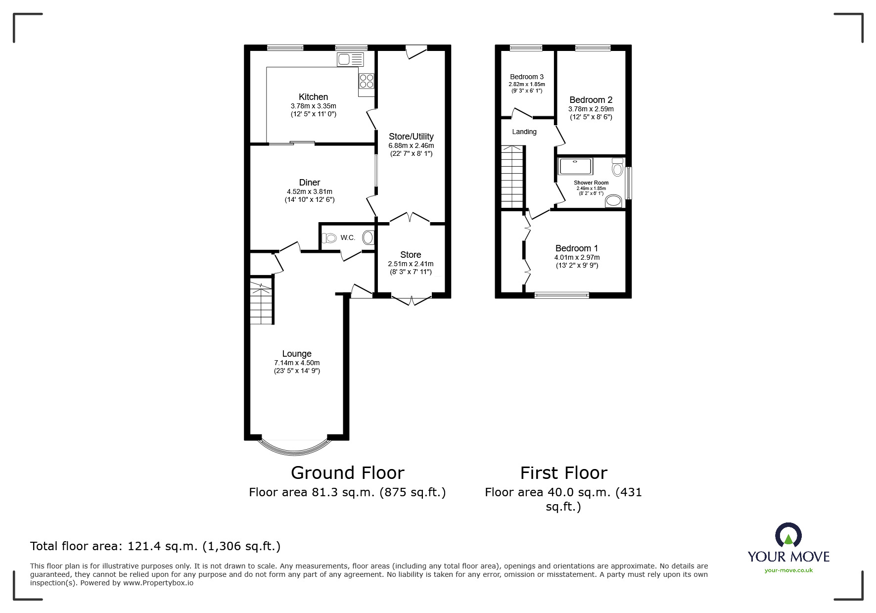 Floorplan of 3 bedroom Semi Detached House for sale, Sandringham Avenue, Leicester, Leicestershire, LE4