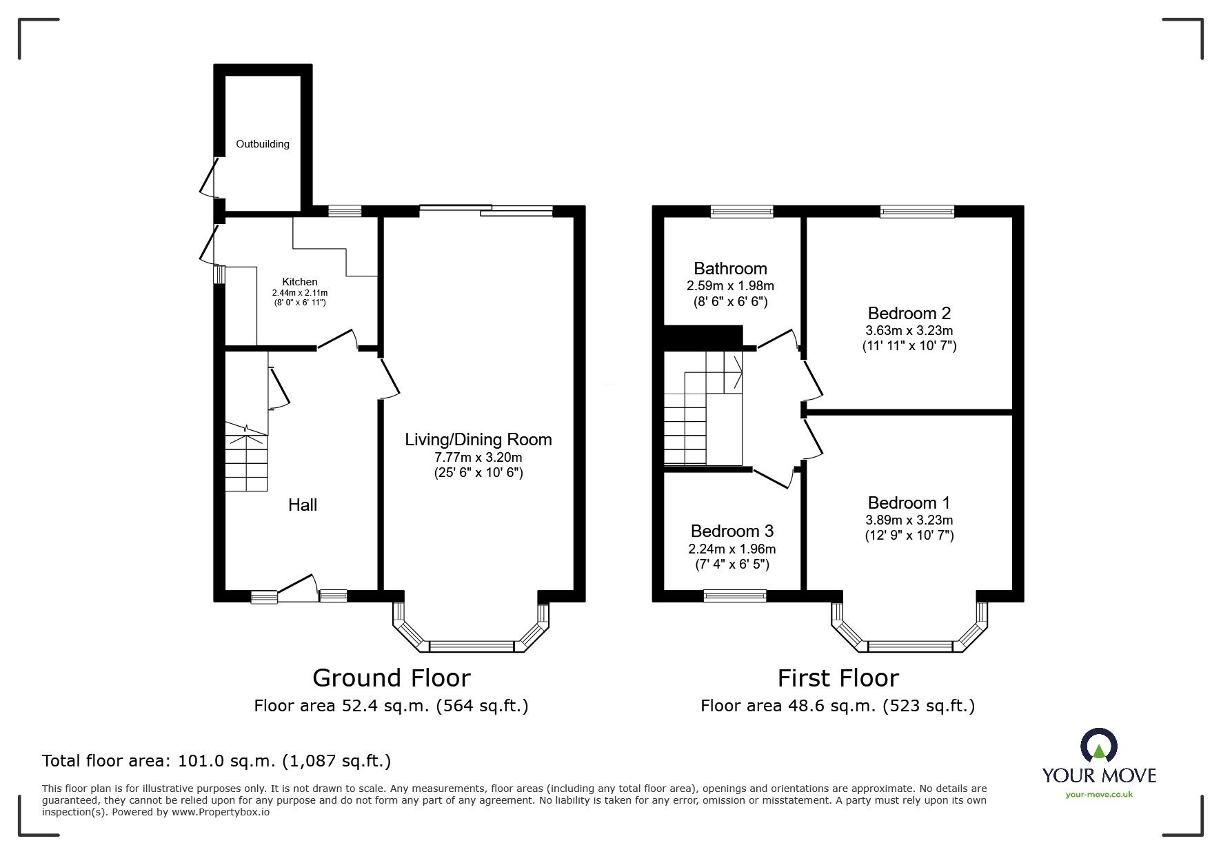 Floorplan of 3 bedroom Detached House for sale, Wigley Road, Leicester, Leicester City, LE5