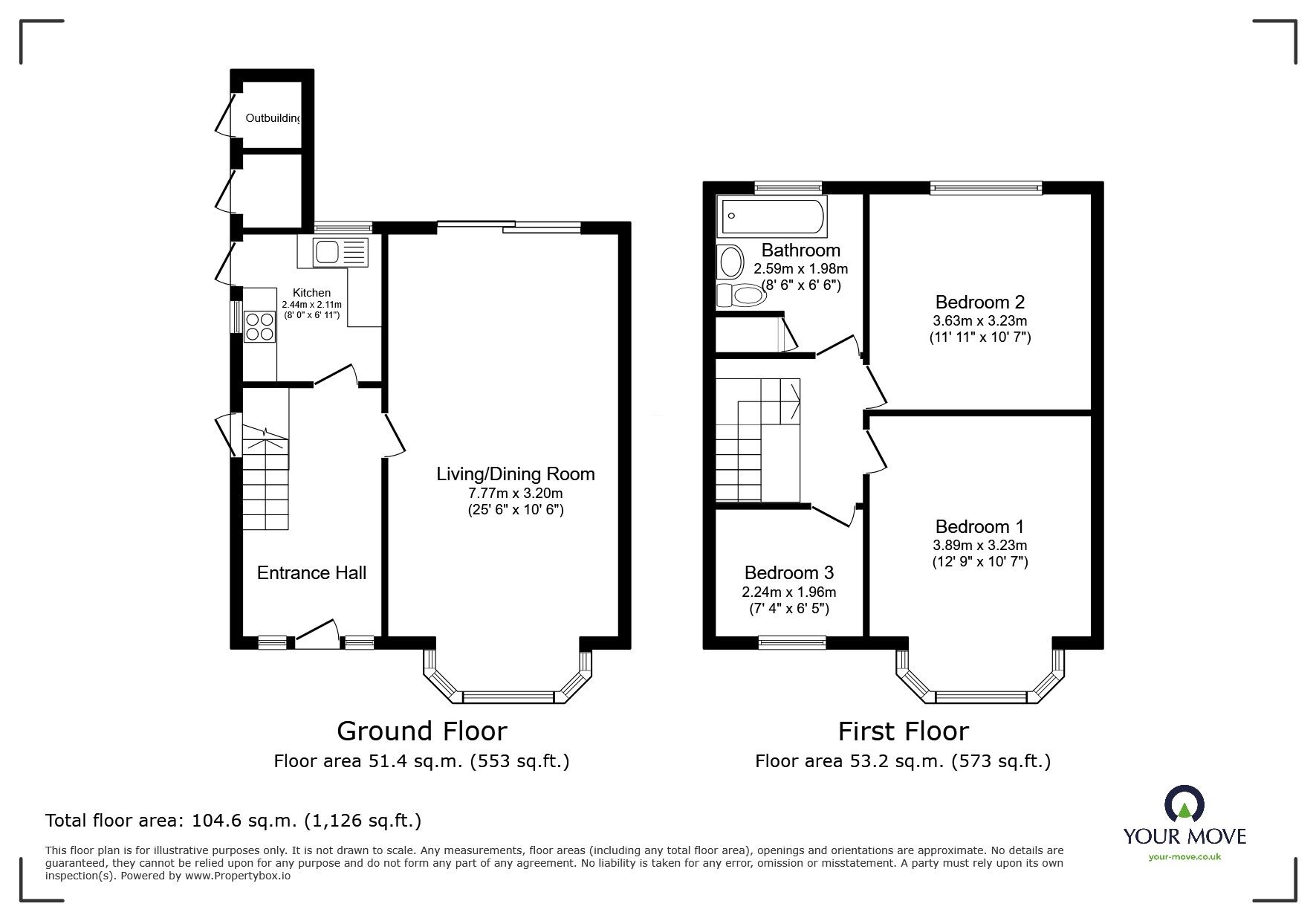 Floorplan of 3 bedroom Semi Detached House for sale, Wigley Road, Leicester, Leicester City, LE5