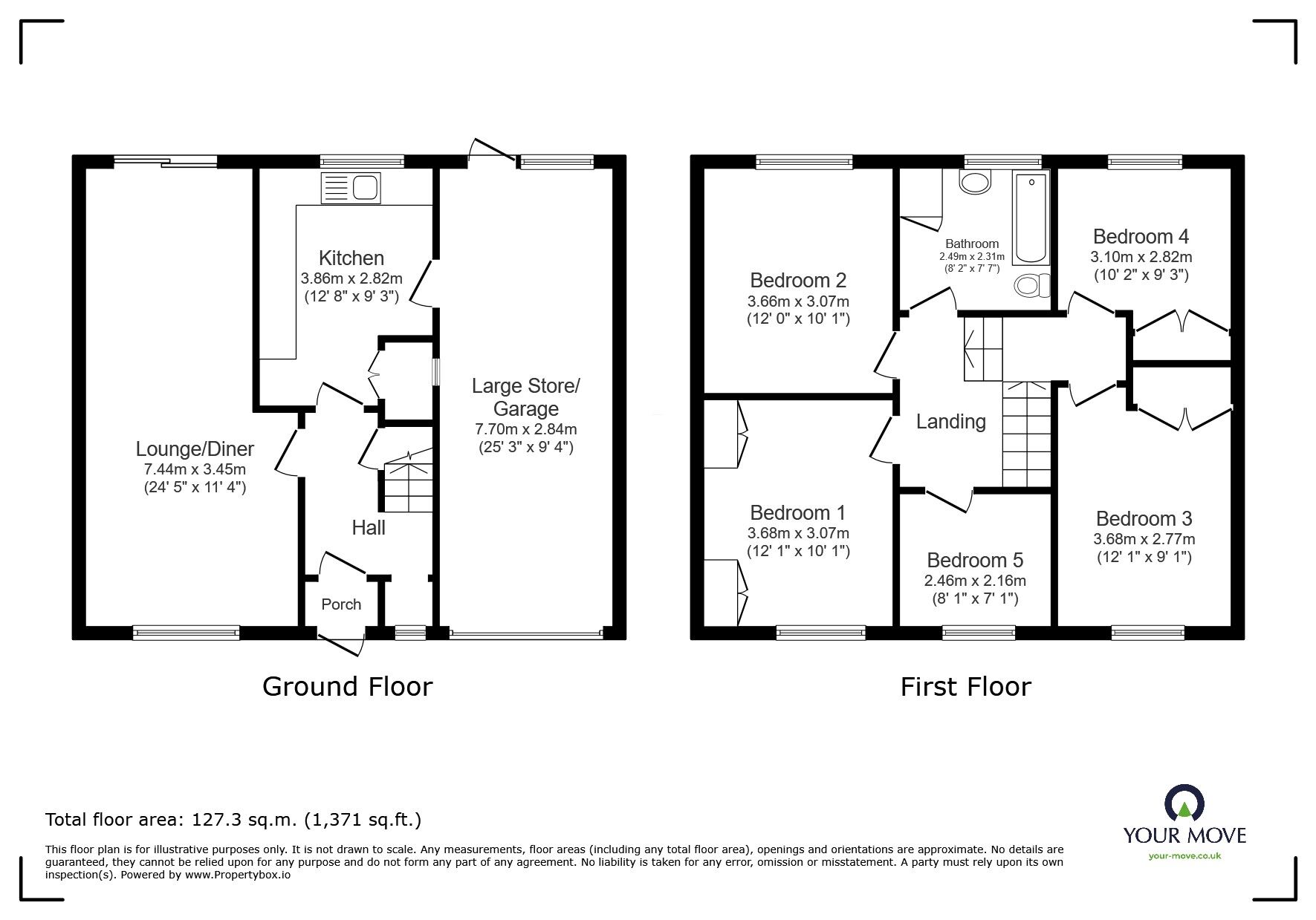 Floorplan of 5 bedroom Semi Detached House for sale, Jean Drive, Leicester, Leicestershire, LE4