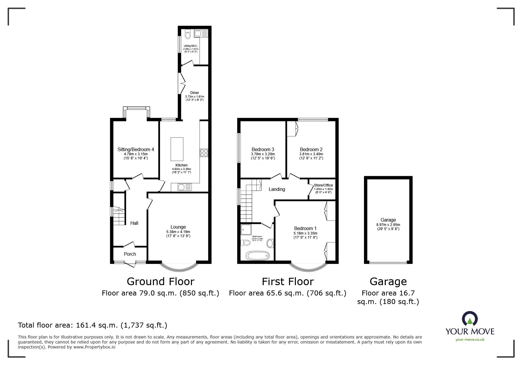 Floorplan of 3 bedroom Semi Detached House for sale, Humberstone Drive, Leicester, Leicestershire, LE5