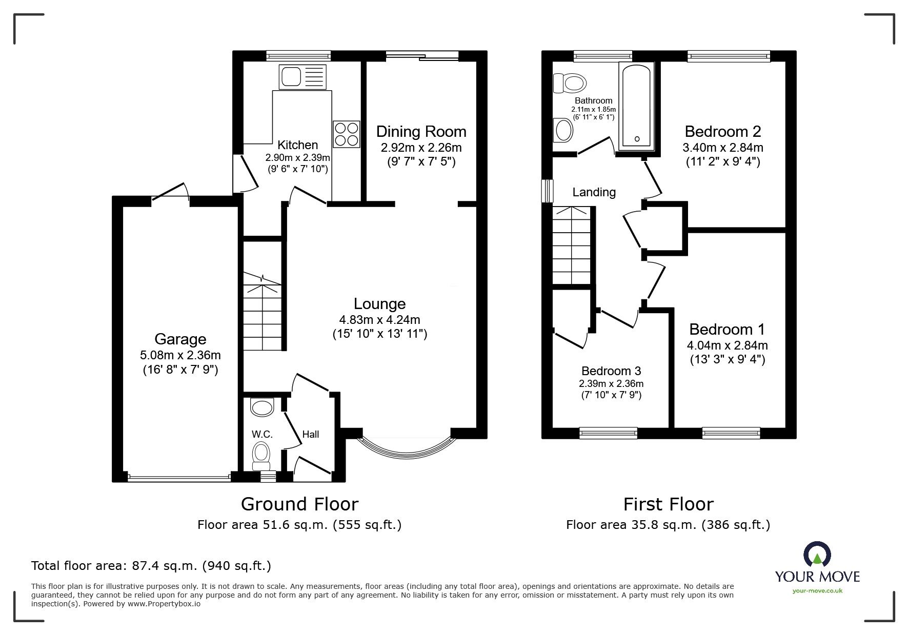 Floorplan of 3 bedroom Semi Detached House for sale, Laithwaite Close, Leicester, Leicestershire, LE4