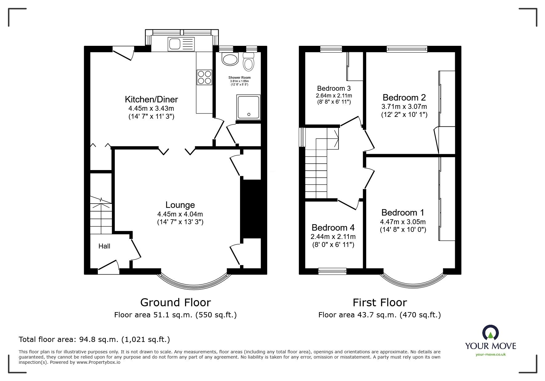 Floorplan of 4 bedroom Semi Detached House for sale, Oakland Avenue, Leicestershire, LE4