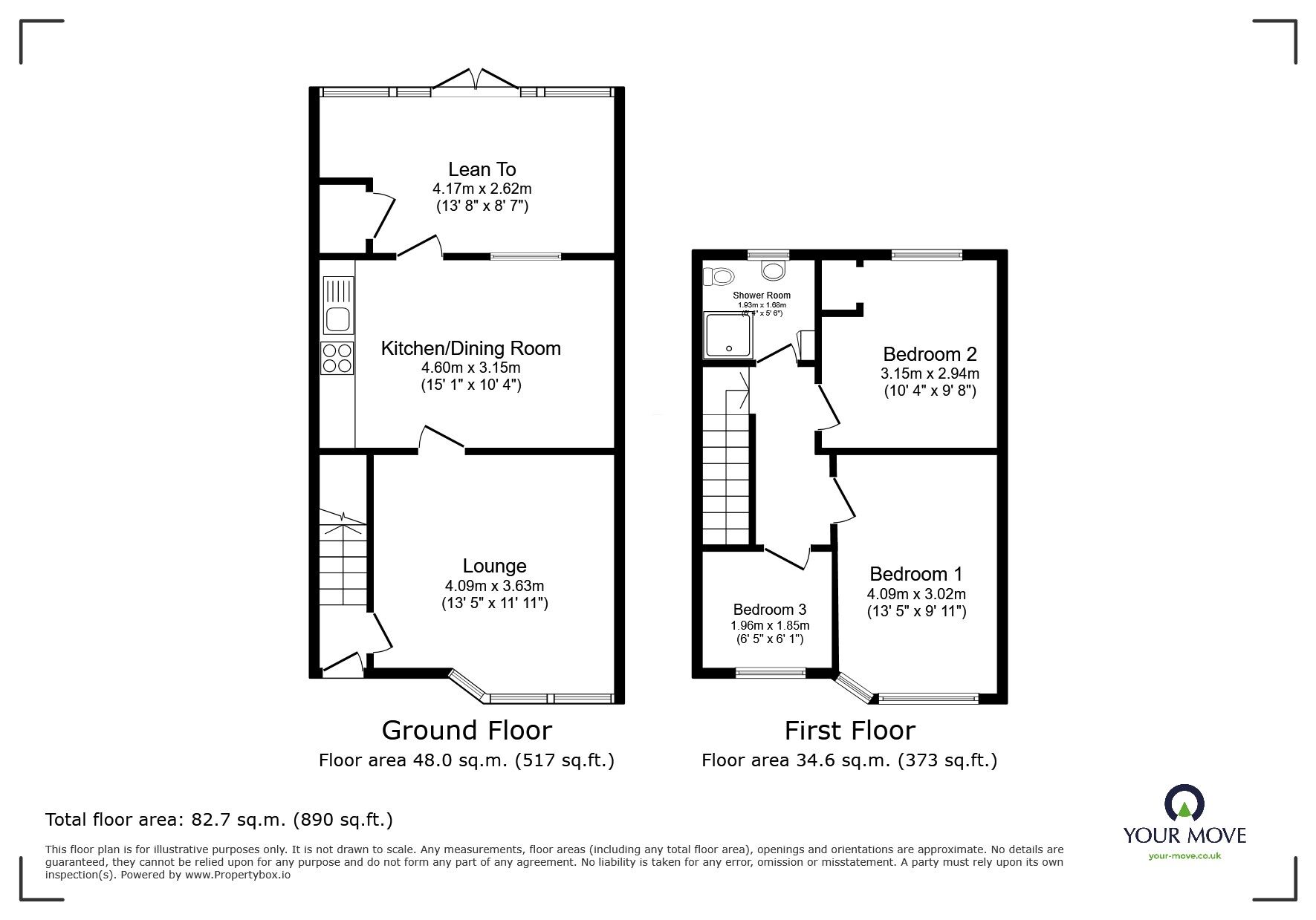 Floorplan of 3 bedroom Mid Terrace House for sale, Broad Avenue, Leicester, Leicestershire, LE5