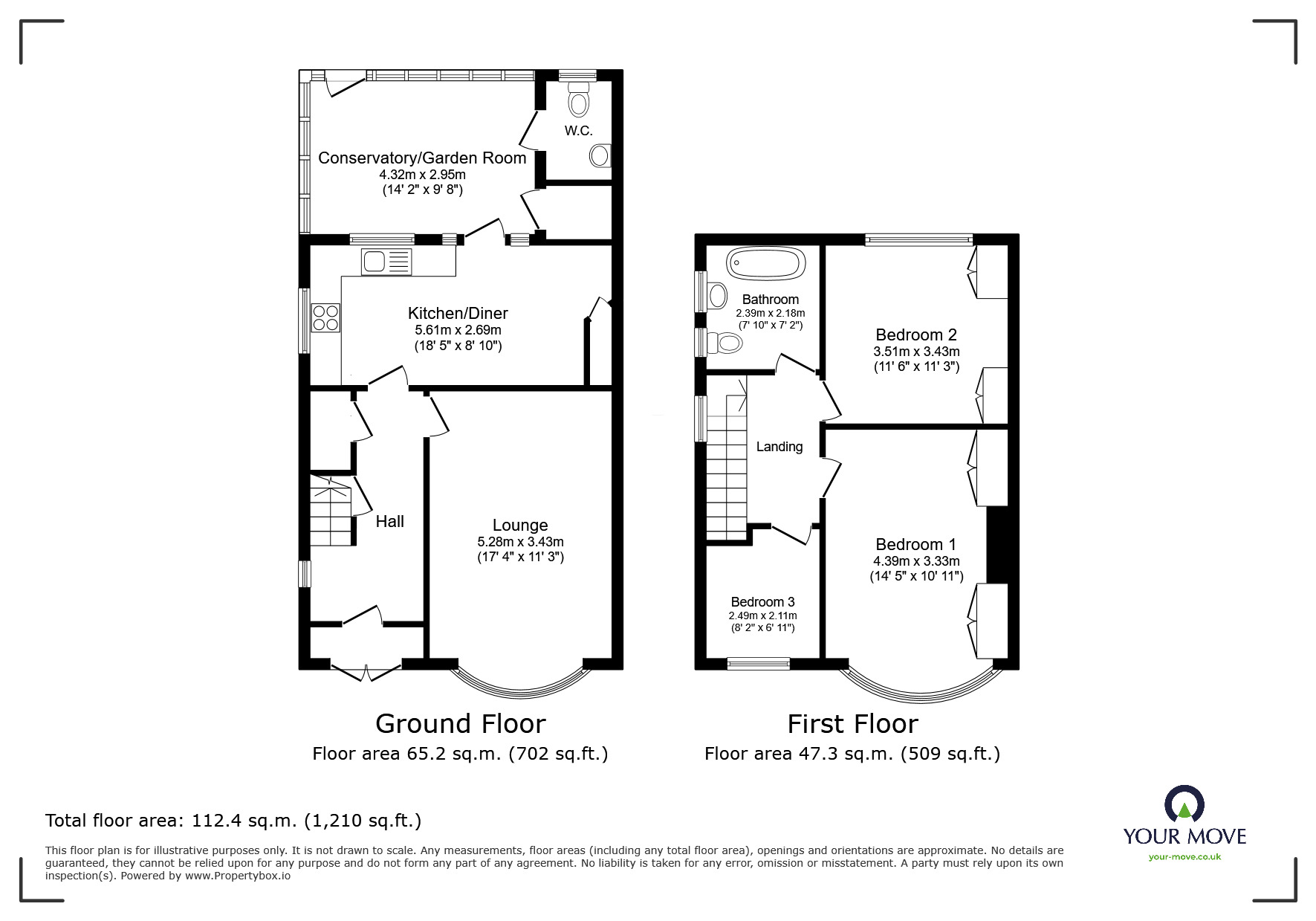 Floorplan of 3 bedroom Semi Detached House for sale, Petworth Drive, Leicester, Leicestershire, LE3