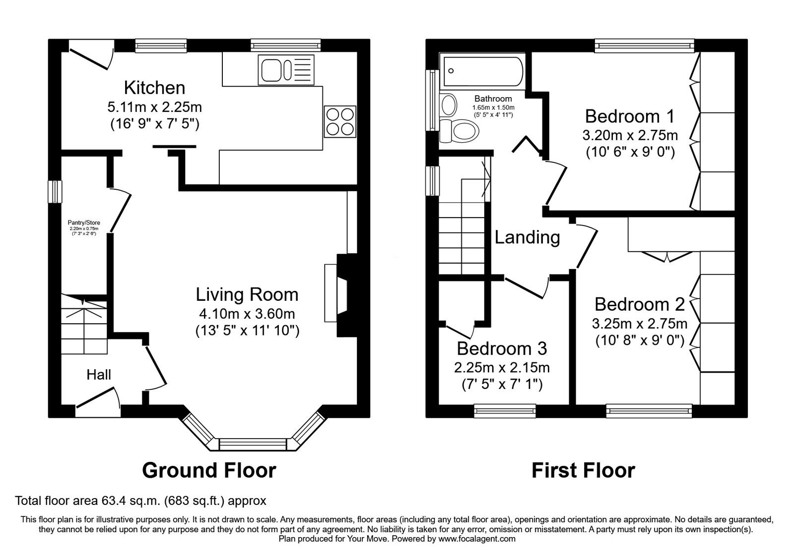 Floorplan of 3 bedroom Semi Detached House for sale, Astill Drive, Leicester, Leicestershire, LE4