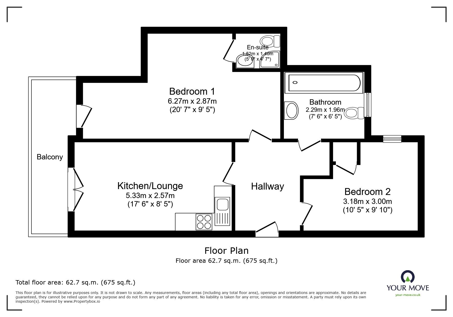 Floorplan of 2 bedroom  Flat for sale, Charles Street, Leicester, Leicestershire, LE1