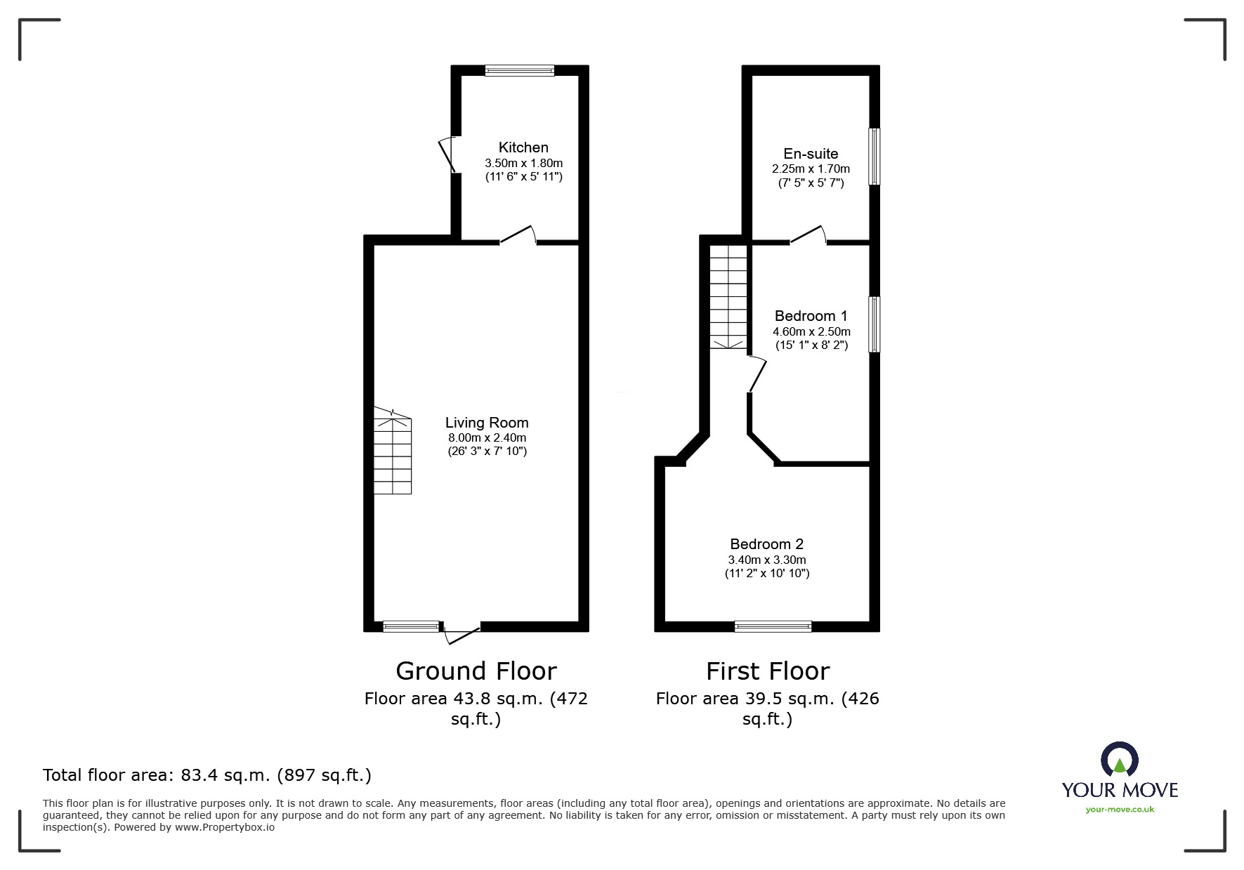 Floorplan of 2 bedroom End Terrace House to rent, Cropston Road, Anstey, Leicestershire, LE7