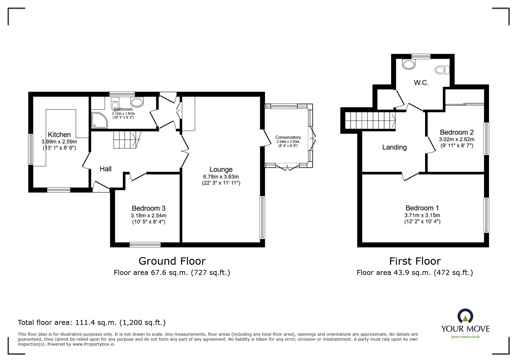 Floorplan of 3 bedroom Detached Bungalow for sale, Avenue Road, Queniborough, Leicestershire, LE7