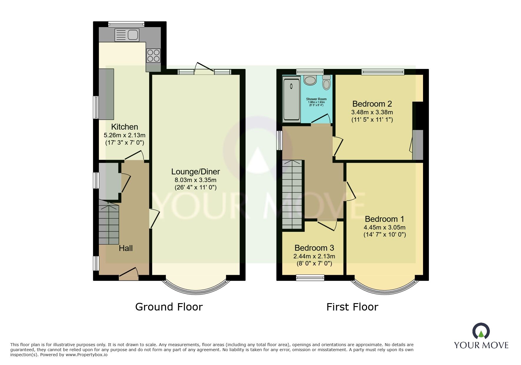 Floorplan of 3 bedroom Semi Detached House for sale, Fosse Road North, Leicester, Leicestershire, LE3