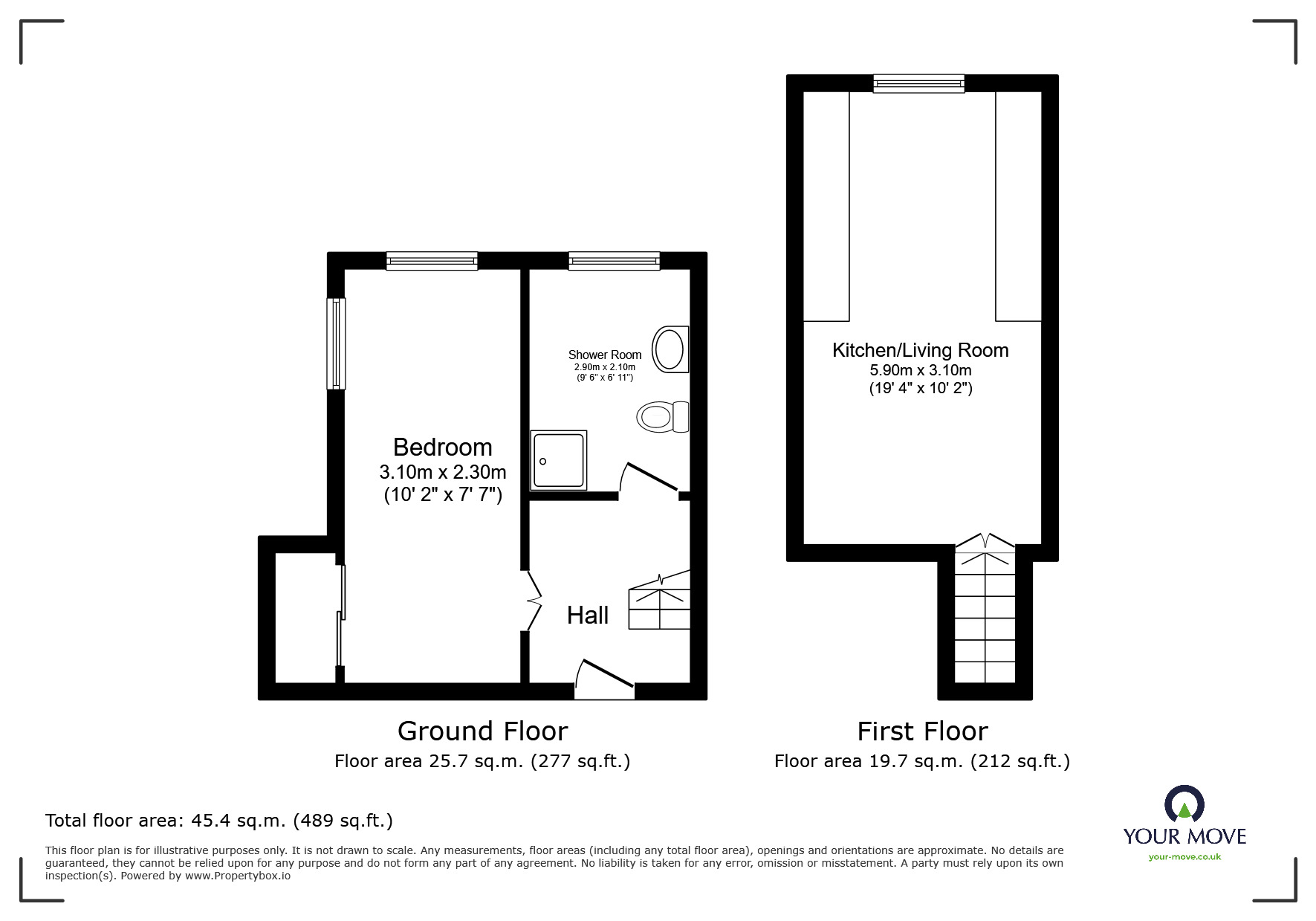 Floorplan of 1 bedroom Flat to rent, Fosse Road North, Leicester, Leicestershire, LE3