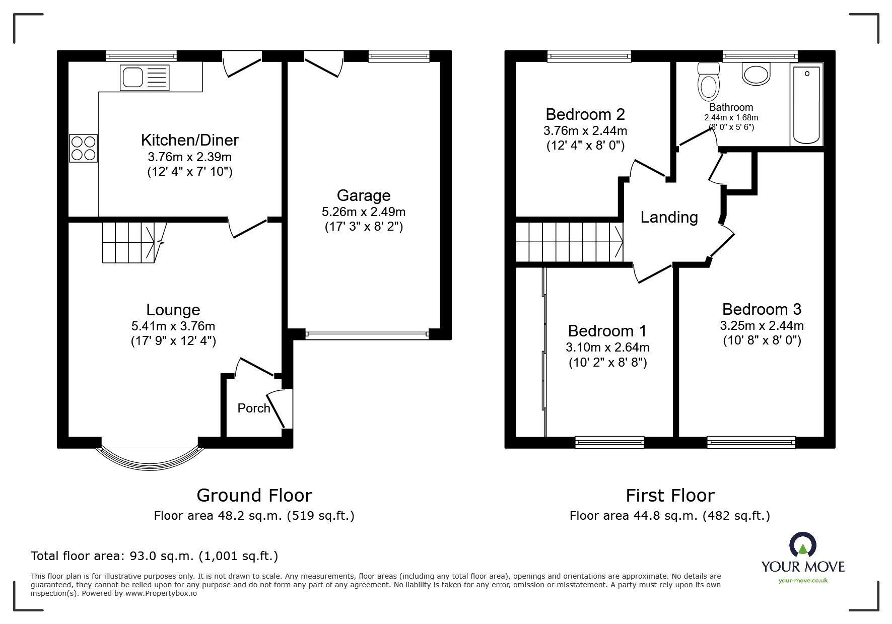 Floorplan of 3 bedroom Mid Terrace House for sale, Meadowsweet Road, Hamilton, Leicestershire, LE5