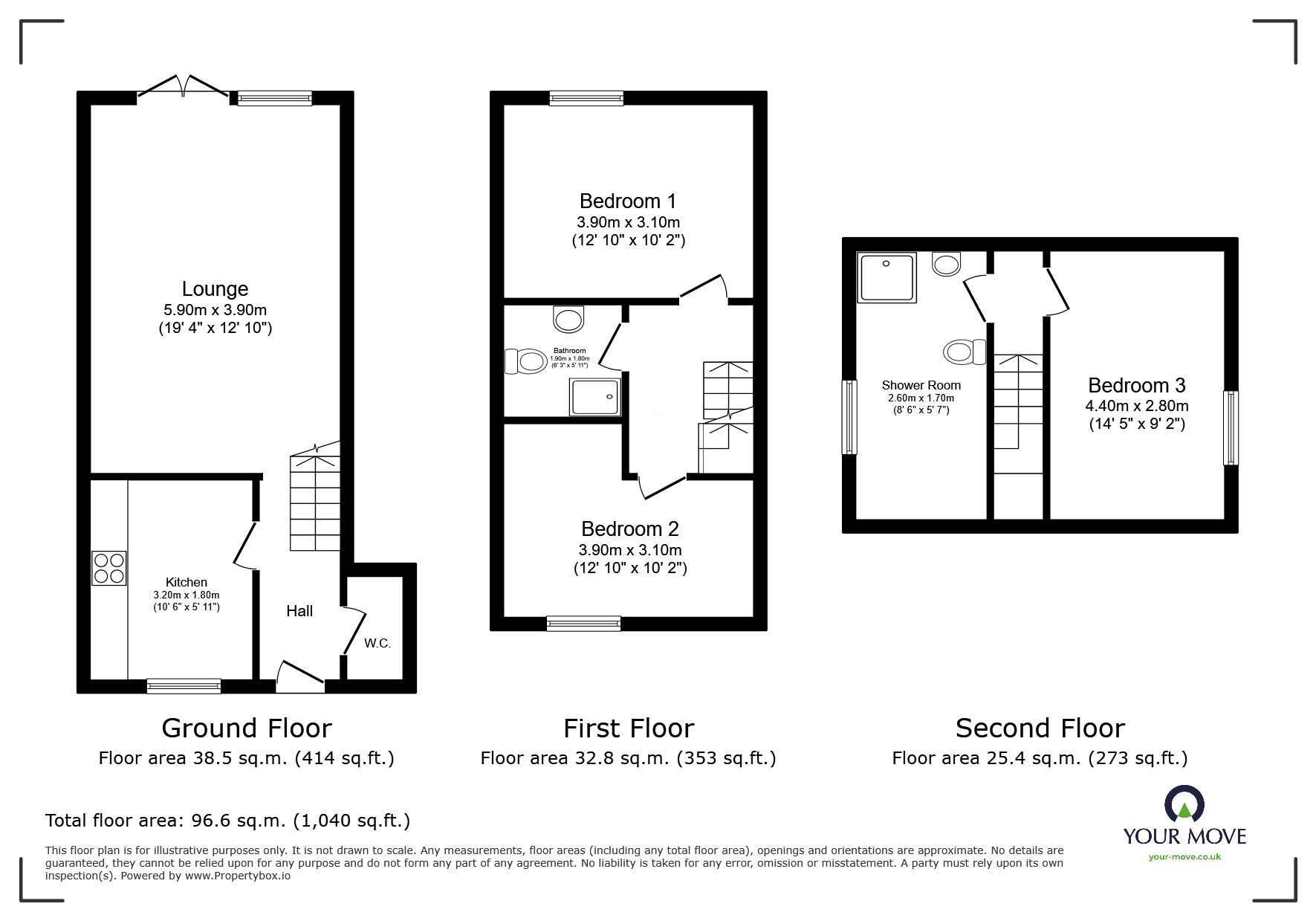 Floorplan of 3 bedroom House to rent, Carty Road, Hamilton, Leicestershire, LE5