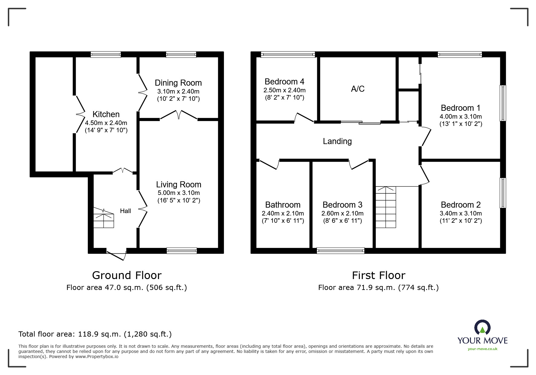 Floorplan of 4 bedroom Detached House to rent, Foxon Way, Thorpe Astley, Leicester, LE3