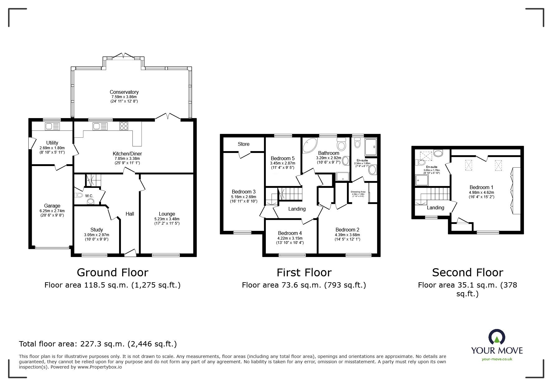 Floorplan of 5 bedroom Detached House for sale, Heathley Park Drive, Leicester, Leicestershire, LE3
