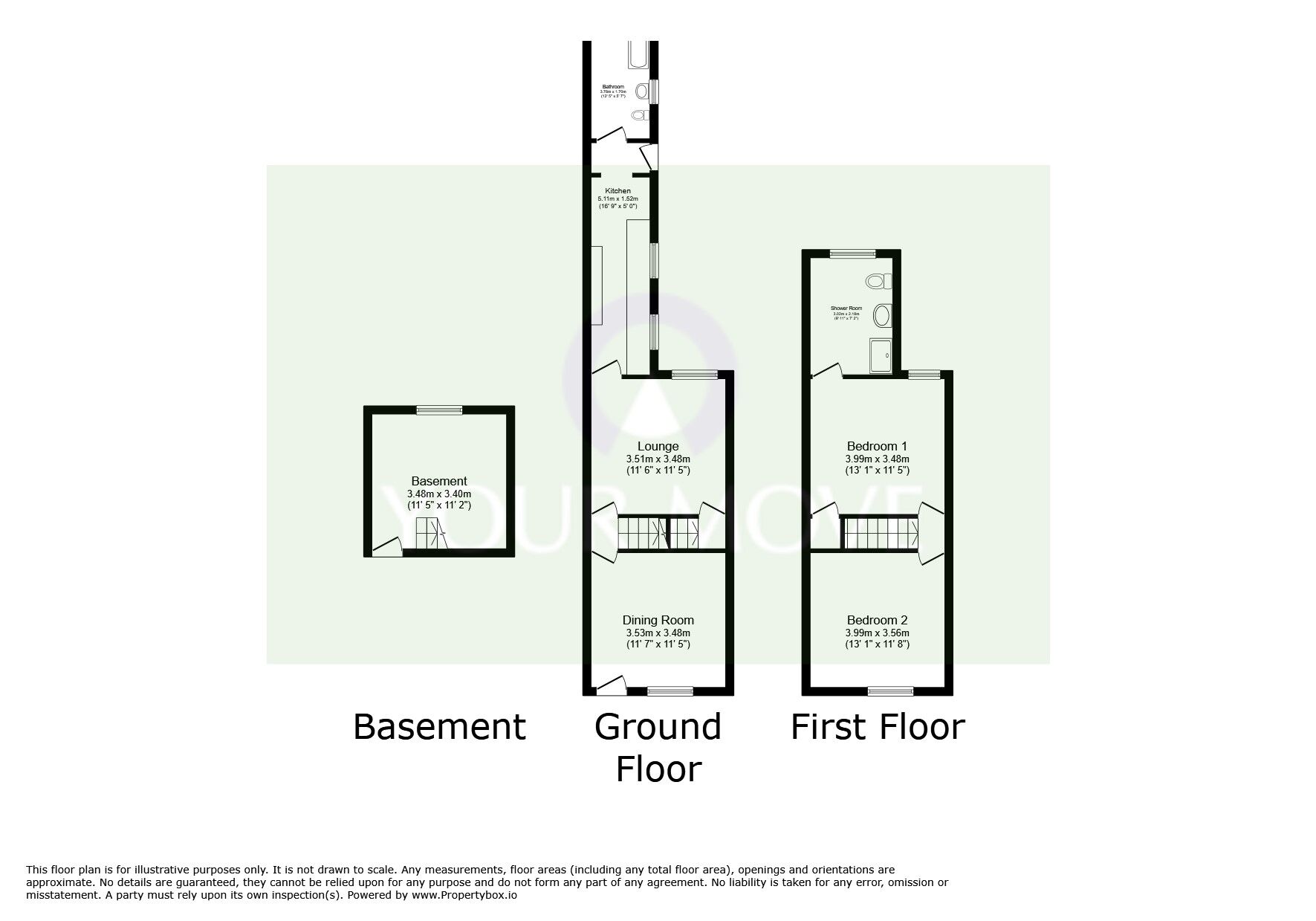 Floorplan of 2 bedroom Mid Terrace House for sale, Cavendish Road, Leicester, Leicestershire, LE2